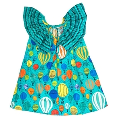 Vestido Infantil Feminino Barrado Balões Precoce - comprar online