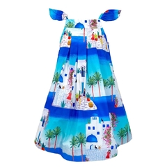 Vestido Infantil Feminino Ilhas Gregas - Marca Precoce - Frente