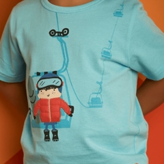 Camiseta Infantil Masculina no Gelo - Marca Alphabeto - Boneco no Gelo