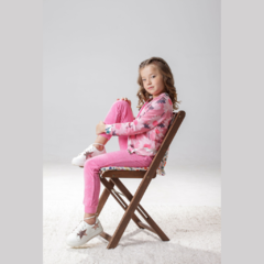 Conjunto Infantil Feminino Atoalhado Rosa - Marca Mylu - Pose