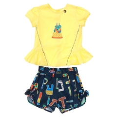 Conjunto Infantil Feminino Feliz Aniversário Still - Marca Precoce