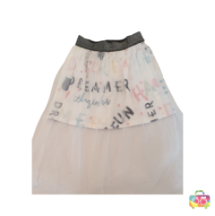 Conjunto Infantil Feminino Cropped Love - Marca Luluzinha - Saia