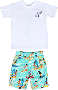 Conjunto Infantil Masculino Surf - Marca Precoce - Frente