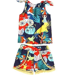 Conjunto Infantil Feminino Mundo Imaginário - Marca Precoce - Frente