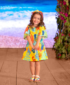 Vestido infantil best sale godê