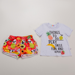 Conjunto Infantil Feminino Fruits - Marca Mylu - Frente