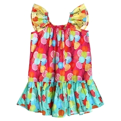 Vestido Infantil Feminino Balões Coloridos - Marca Precoce - Frente