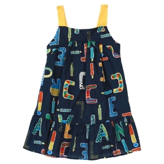 Vestido Infantil Feminino Feliz Aniversário - Marca Precoce - Frente