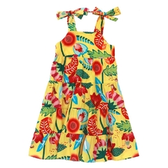 Vestido Infantil Feminino Flor Espacial - Marca Precoce - Frente