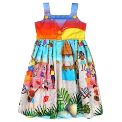 Vestido Infantil Feminino Mini Festa na Praia - Marca Precoce - Costas