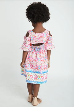 Vestido Infantil Feminino Sereia - Marca Alphabeto - Pose Costas 