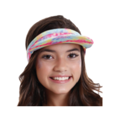 Viseira Infantil Feminina Tie Dye Rosa