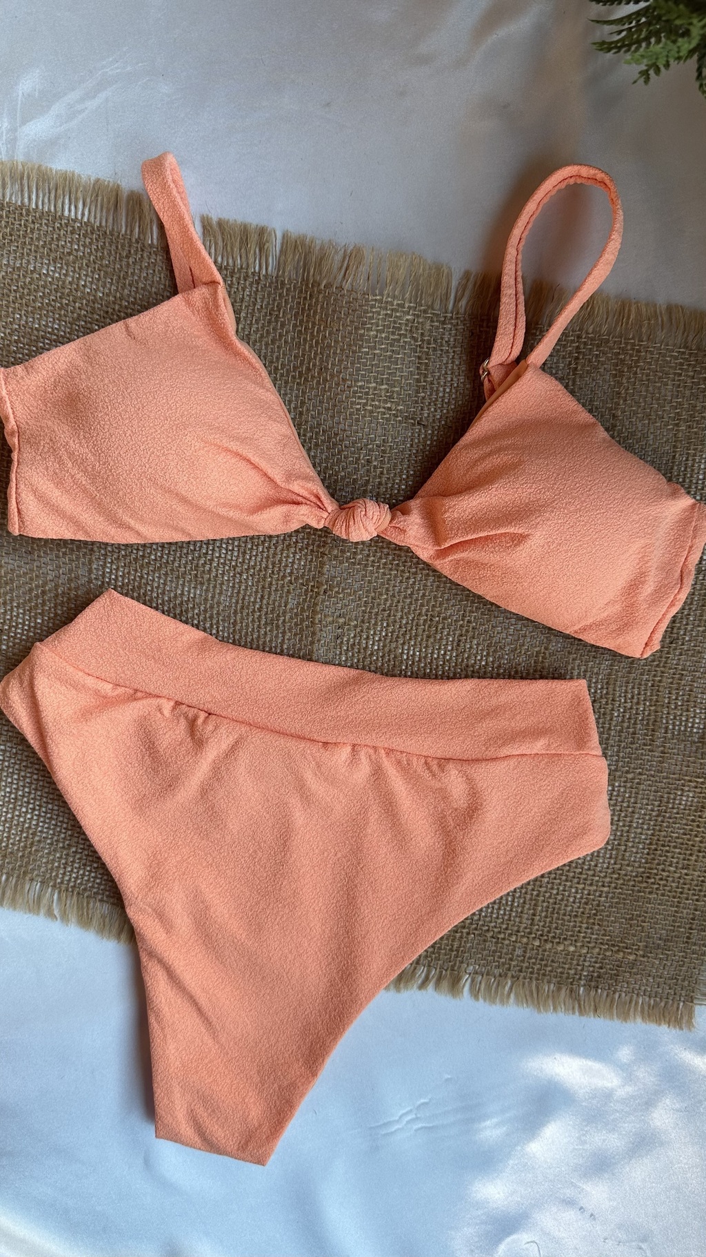 KINI Ilhéus Hot Pant - Pêssego - MADU BEACH WEAR