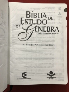 Livro - Bíblia De Estudo De Genebra - Ed. Cultura Cristã - Seminovo na internet