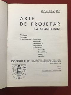 Livro - Arte De Projetar Em Arquitetura - Neufert - Ed. GG - Sebo Mosaico - Livros, DVD's, CD's, LP's, Gibis e HQ's
