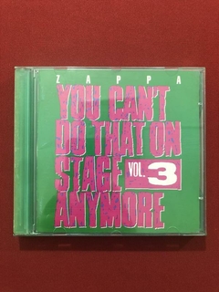 CD Duplo - Frank Zappa - You Can't Do That On Stage Vol. 3