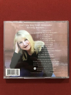 CD - Beverly Bremers - Don't Say You Don't - Import - Semin - comprar online