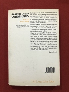 Livro - O Seminário - Livro 20 - Jacques Lacan - Jorge Zahar - comprar online