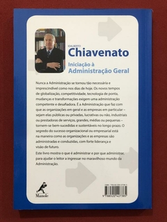 Livro - Iniciação À Administração Geral - Chiavenato - Seminovo - comprar online