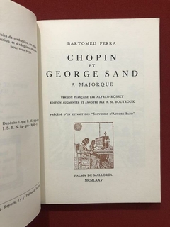Livro - Chopin Et George Sand A Majorque - Bartomeu Ferra na internet