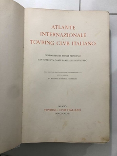 Livro - Atlante Internazionale Del Touring Club Italiano - 1927 - Sebo Mosaico - Livros, DVD's, CD's, LP's, Gibis e HQ's
