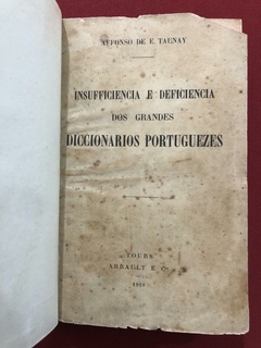 Livro - Insufficiencia E Deficiencia Dos Grandes Diccionarios Portuguezes na internet
