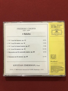 CD - Chopin: 4 Balladen/ Barcarolle/ Fantasie - Zimerman - comprar online