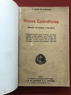 Livro - Novas Epanáforas - J. Lúcio De Azevedo - Livraria Clássica na internet