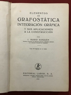 Livro - Elementos De Grafostática - I. Rubio Sanjuán - Ed. Labor na internet