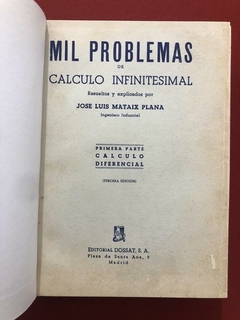 Livro - Mil Problemas De Calculo Infinitesimal - 2 Partes - Sebo Mosaico - Livros, DVD's, CD's, LP's, Gibis e HQ's