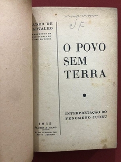 Livro - O Povo Sem Terra - Jader De Carvalho - Flores & Mano na internet