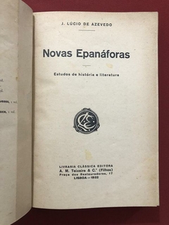 Livro - Novas Epanáforas - J. Lúcio De Azevedo - Livraria Clássica - Sebo Mosaico - Livros, DVD's, CD's, LP's, Gibis e HQ's
