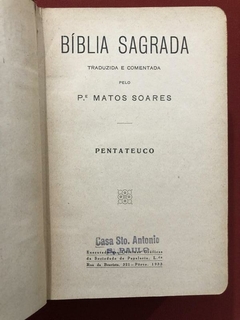 Livro - Bíblia Sagrada - 3 Volumes - P. Matos Soares - 1933 - loja online