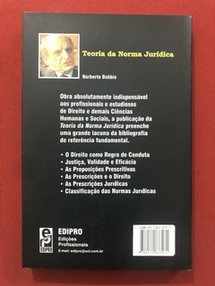 Livro - Teoria Da Norma Jurídica - Norberto Bobbio - Edipro - comprar online