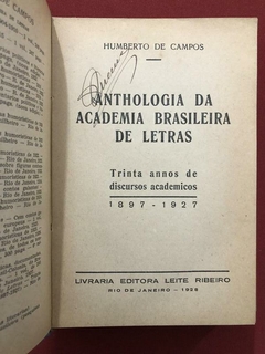 Livro - Anthologia Da Academia Brasileira de Letras - H. de Campos - loja online