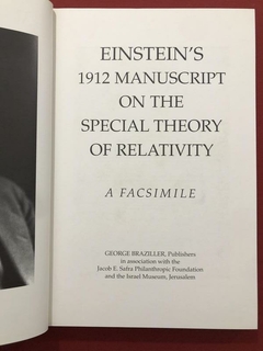 Livro - Einstein's 1912 Manuscript On The Special Theory Of Relativity na internet