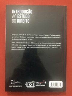 Livro - Introdução Ao Estudo Do Direito - Alysson Leandro Mascaro - Seminovo - comprar online