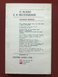 Livro - O Acaso E A Necessidade - Jacques Monod - Ed. Vozes - comprar online