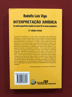 Livro - Interpretação Jurídica - Rodolfo Luis Vigo- Seminovo - comprar online