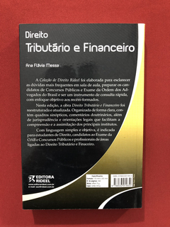 Livro - Direito Tributário E Financeiro - Ana Messa - Semin. - comprar online