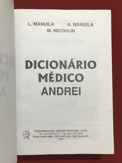 Livro - Dicionário Médico Andrei - L. Manuila/ A. Manuila - Sebo Mosaico - Livros, DVD's, CD's, LP's, Gibis e HQ's