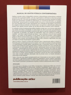 Livro - Manual De Gestão Pública Contemporânea - Seminovo - comprar online