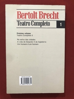 Livro - Teatro Completo - Volume 1 - Bertolt Brecht - Paz E Terra - comprar online