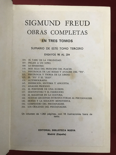 Livro - Obras Completas - 3 Tomos- Sigmund Freud - Capa Dura - Sebo Mosaico - Livros, DVD's, CD's, LP's, Gibis e HQ's