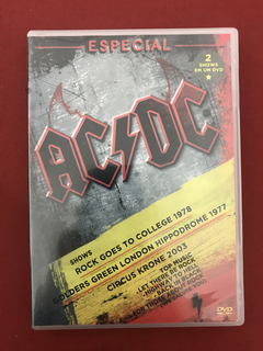DVD - AC/DC - Especial - 2 Shows Em Um DVD - Seminovo