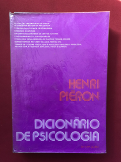 Livro - Dicionário De Psicologia - Henri Piéron - Ed. Globo