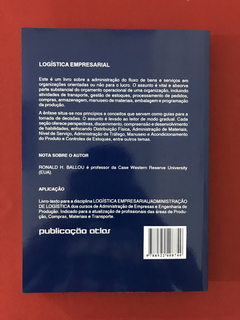 Livro - Logística Empresarial - Ronald H. Ballou - Seminovo - comprar online