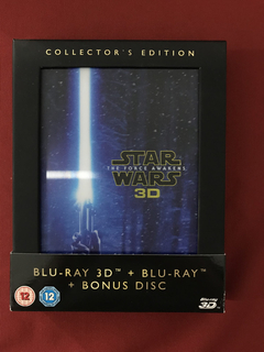 Blu-ray - Star Wars The Force Awakens 3D 3 Discos - Seminovo
