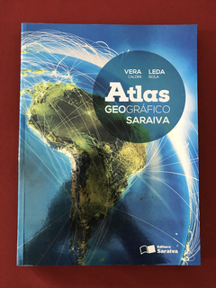 Livro - Atlas Geográfico Saraiva - Vera Caldini - Seminovo