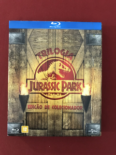 Blu-ray - Trilogia Jurassic Park - 3 Discos - Seminovo